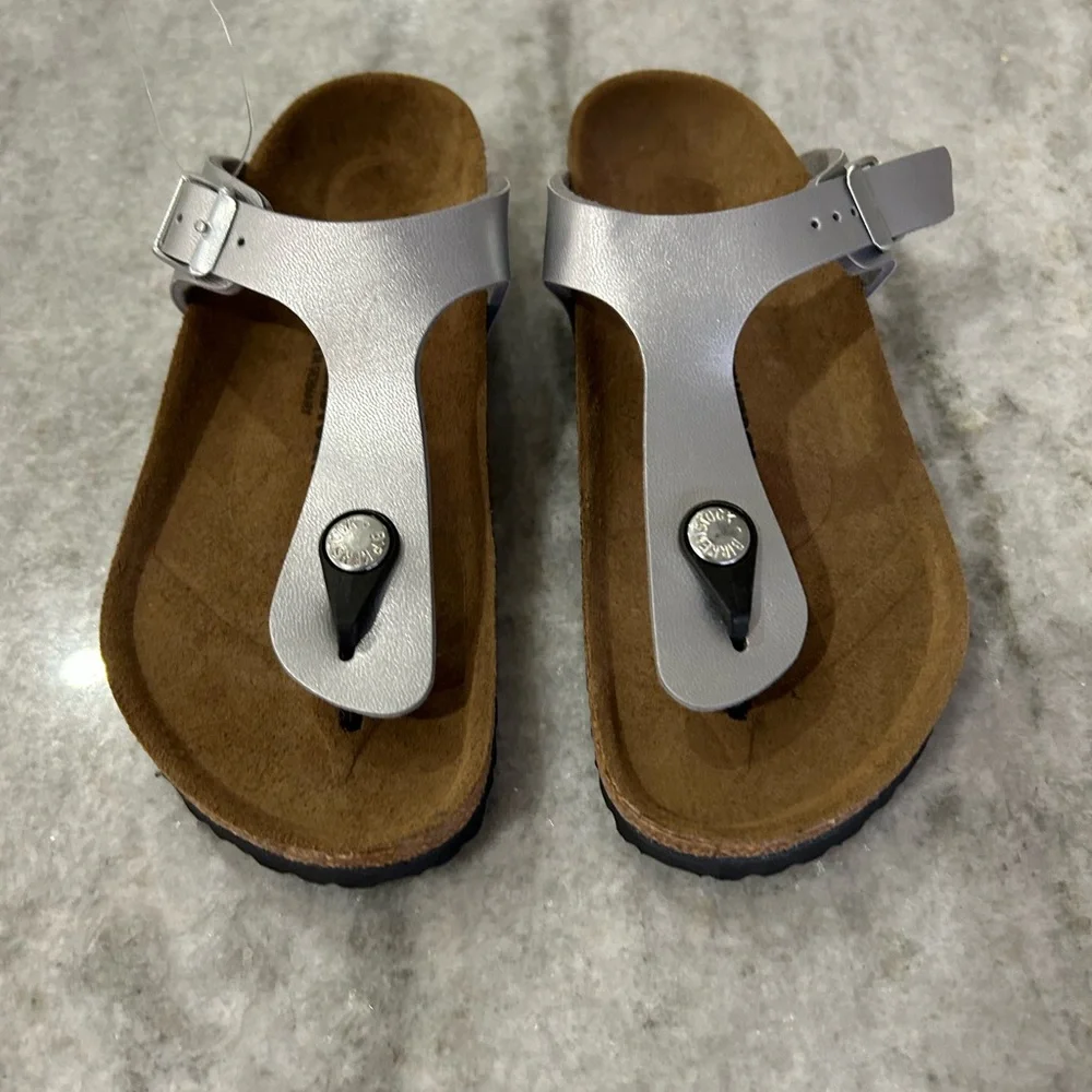 Birkenstock Kids Sandals - Silver and Brown